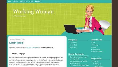 blogspot 3 Columns templates Working-Woman