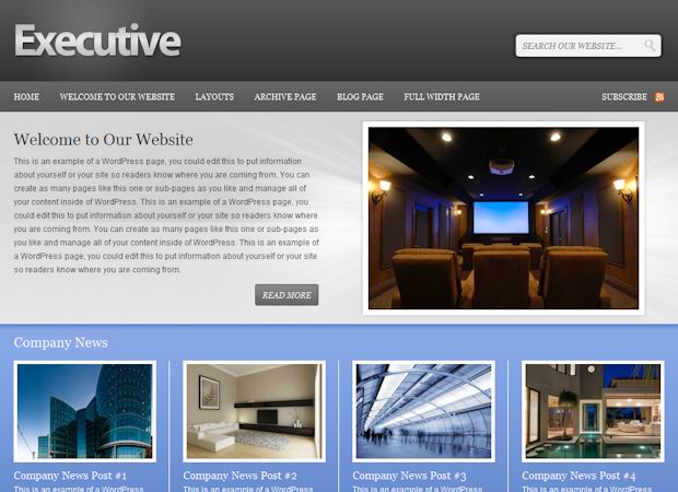 free wordpress Executive WordPress Theme for company picture