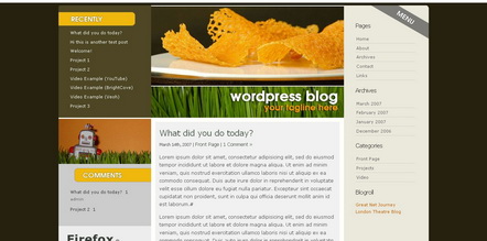simple clean 3 cloumn wordpress-theme