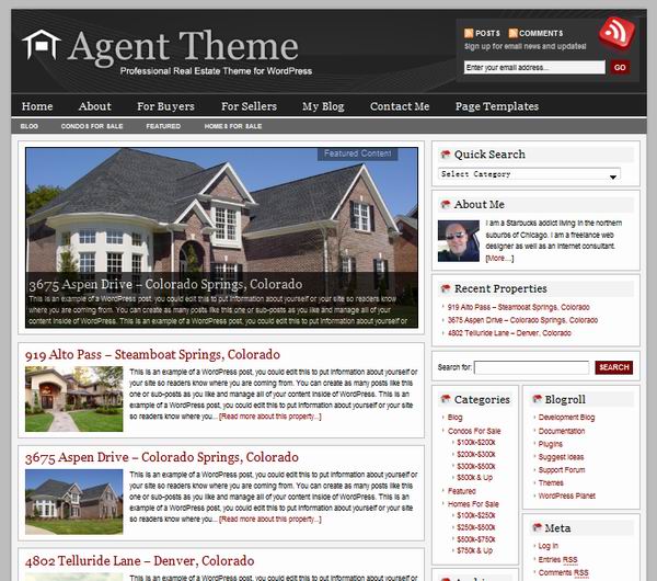 wordpress Real Estate theme