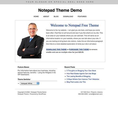 wordpress cms business theme