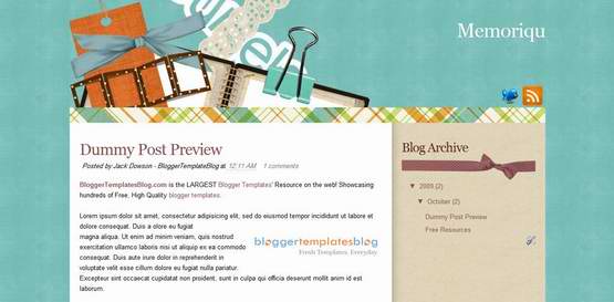 memoriqu-blogger-template