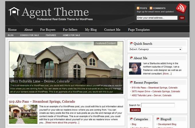 wordpress agent theme