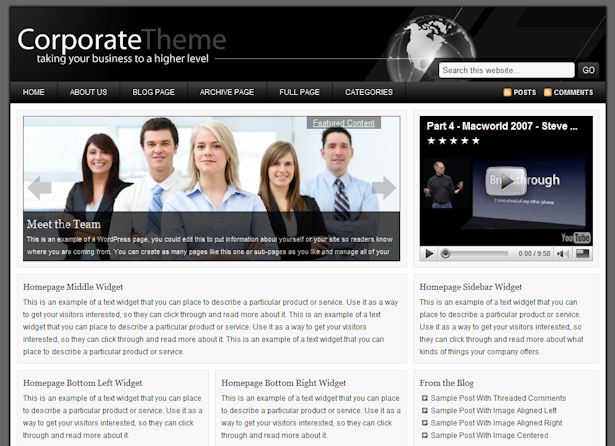 wordpress corporate themes