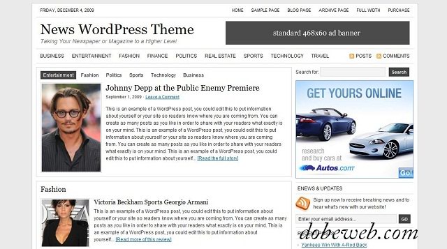 news wordpress theme