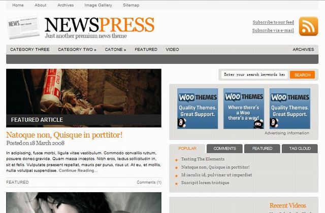 wootheme newspaper templates