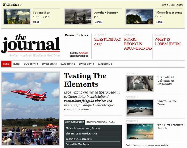 wordpress news themes The Journal