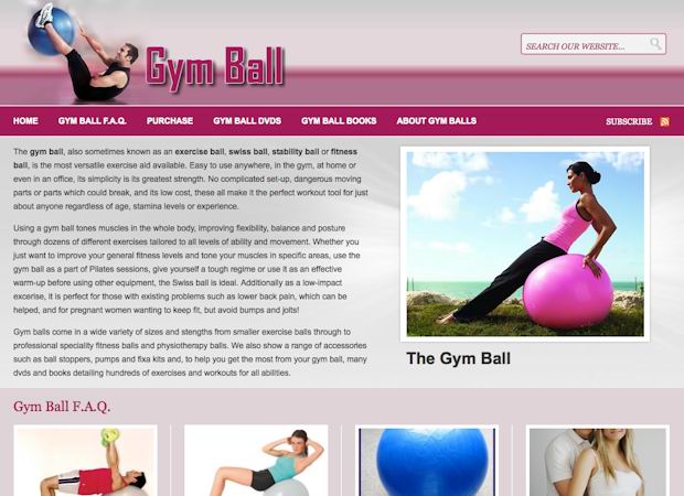 small business wordpress theme Gym Ball