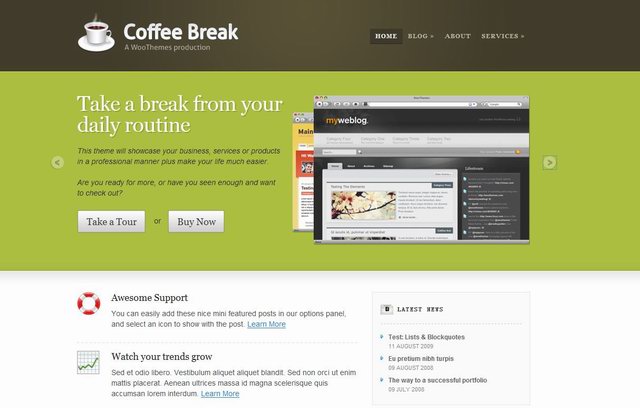 2010 company wordpress cms theme