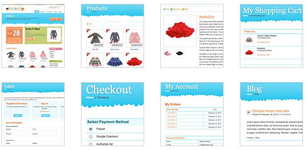 Kidz Store theme – Front end screenshots