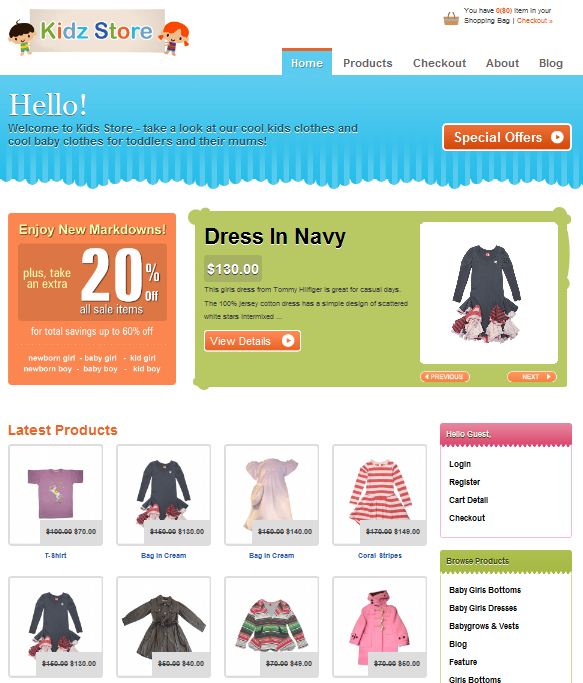 cute e-commerce WordPress Theme kids store