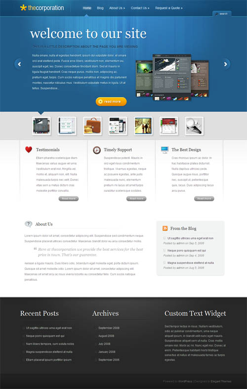 corporation wordpress theme