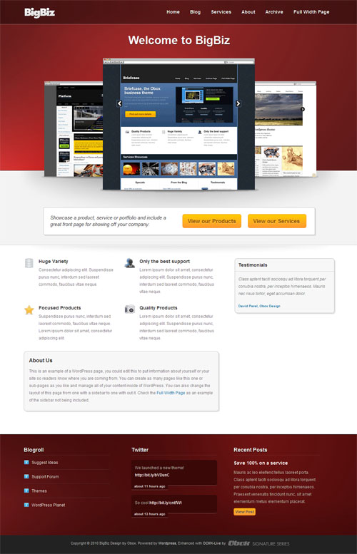 big biz wordpress theme