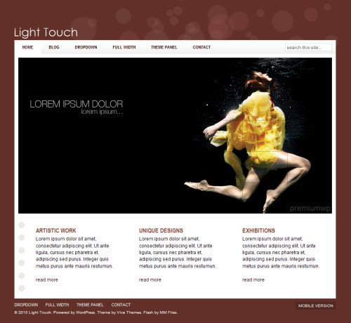 light touch business wordpress theme
