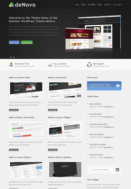 deNovo Business Premium WordPress Theme