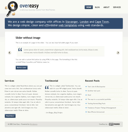 Over easy wordpress theme