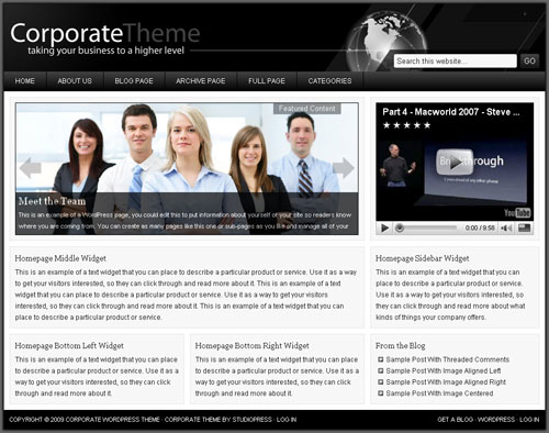 corporate theme studiopress