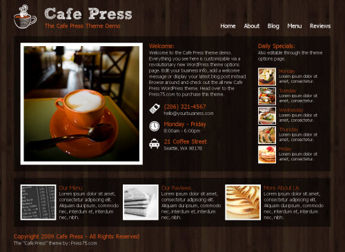 cafe press wordpress theme