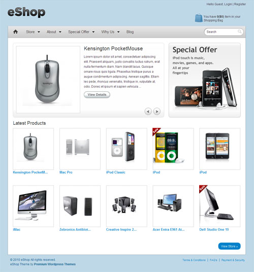 eshop wordpress theme