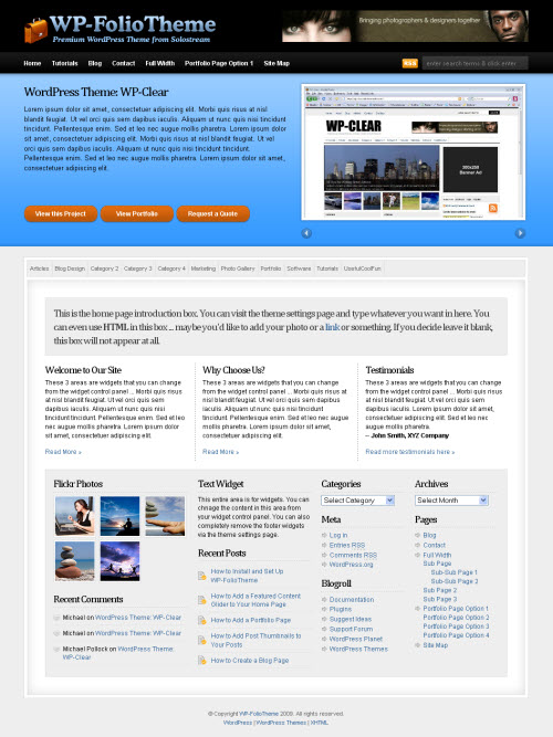 WP-Folio: Portfolio Premium WordPress Theme