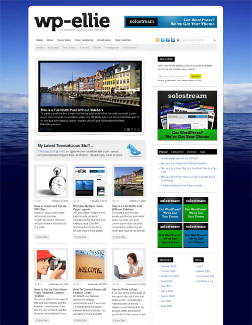 wp-ellie wordpress theme