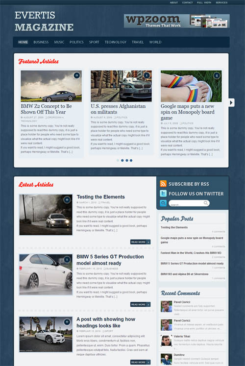 evertis magazine wordpress theme