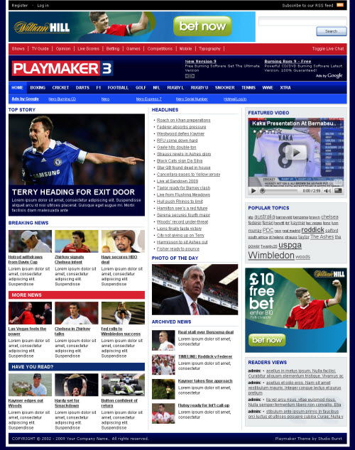 playmaker 3 wordpress theme