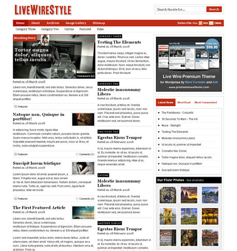 Live Wire Style Theme