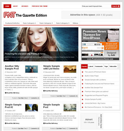 Gazette Edition Theme