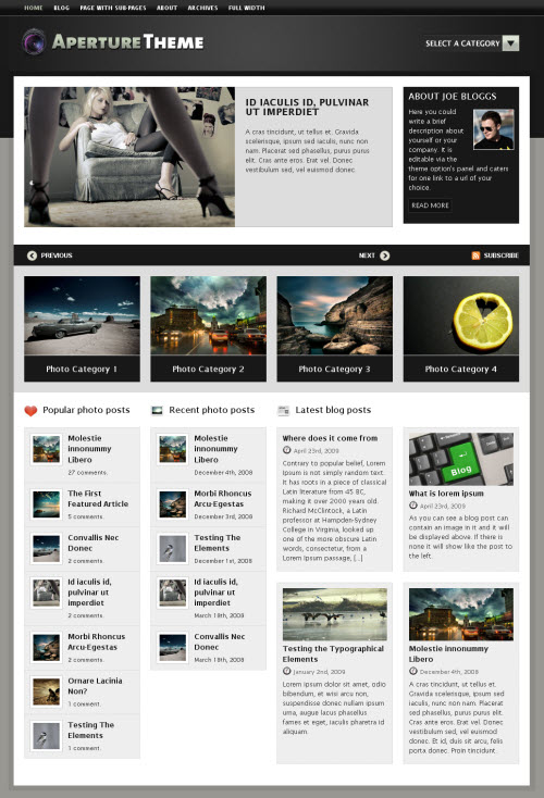 aperture wordpress theme