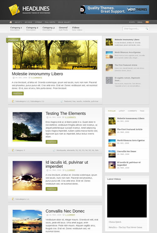 Headlines Premium WordPress Theme