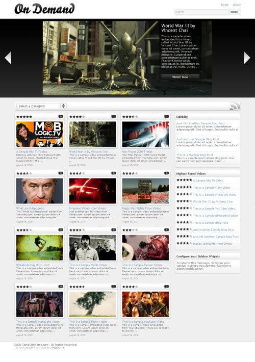 On Demand WordPress Video Theme