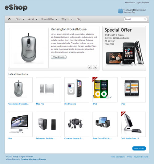 Wordpress eShop Theme Download picture