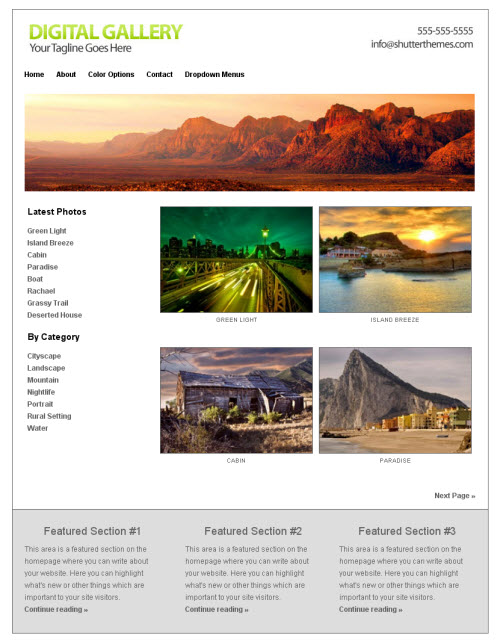 Digital Gallery White WordPress Theme