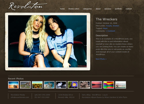 revolution album wordpress theme