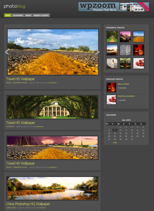 photoblog wordpress theme