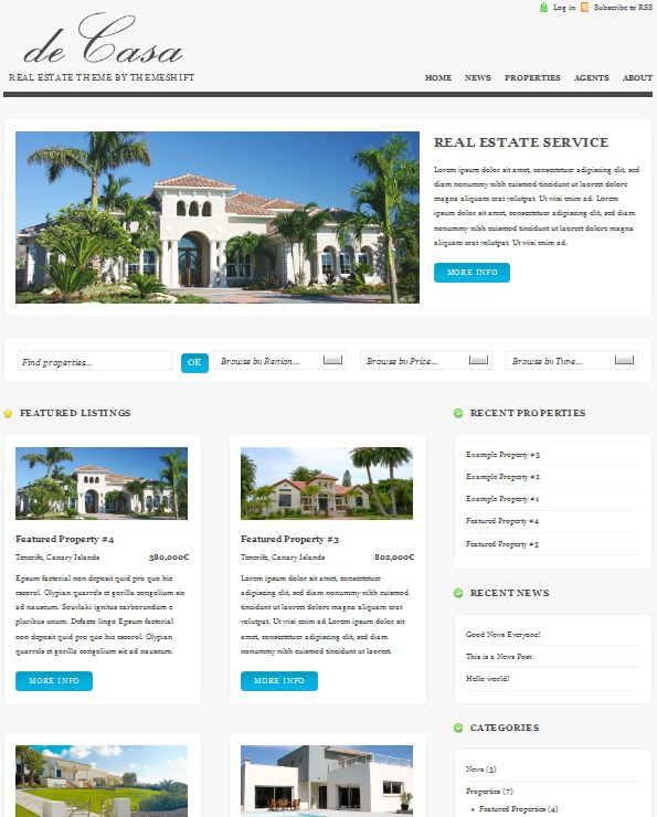 WP Real Estate Theme deCasa picture