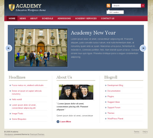 Education CMS WordPress Theme Academy picture