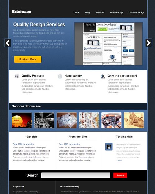 Stylish NEW CMS WordPress Theme Briefcase picture