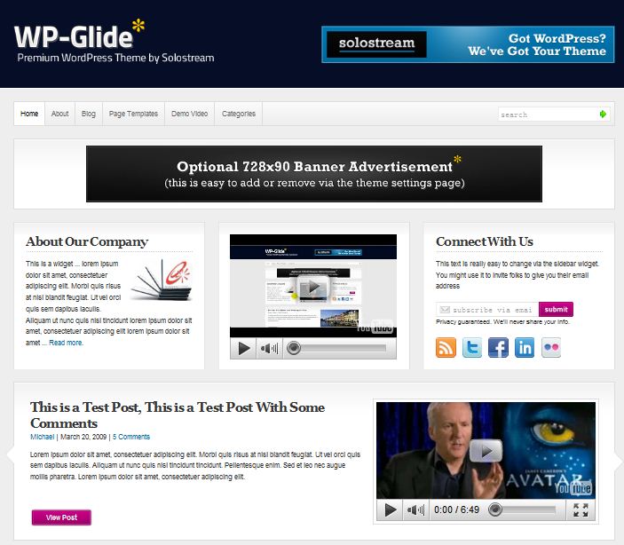 SoloStream WP-Glide magazine wordpress theme image