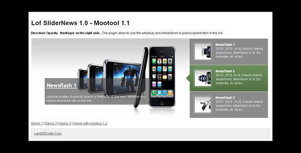 The Mootool - Lof SiderNews Plugin