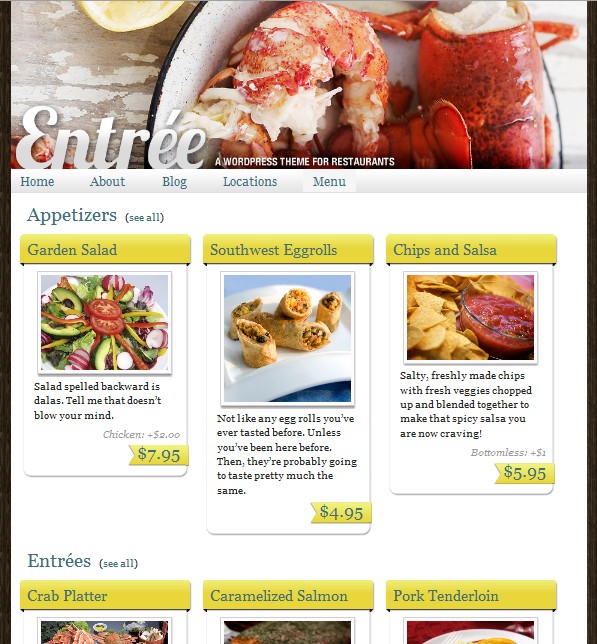 ithemes builder restaurant theme