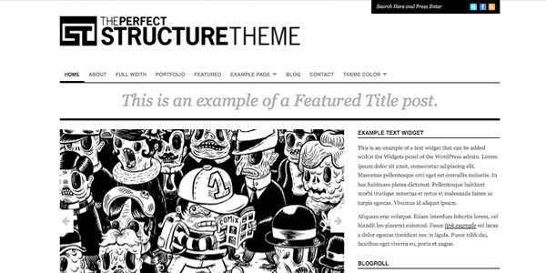 structure 20 Excellent Free WordPress 3.0 Themes