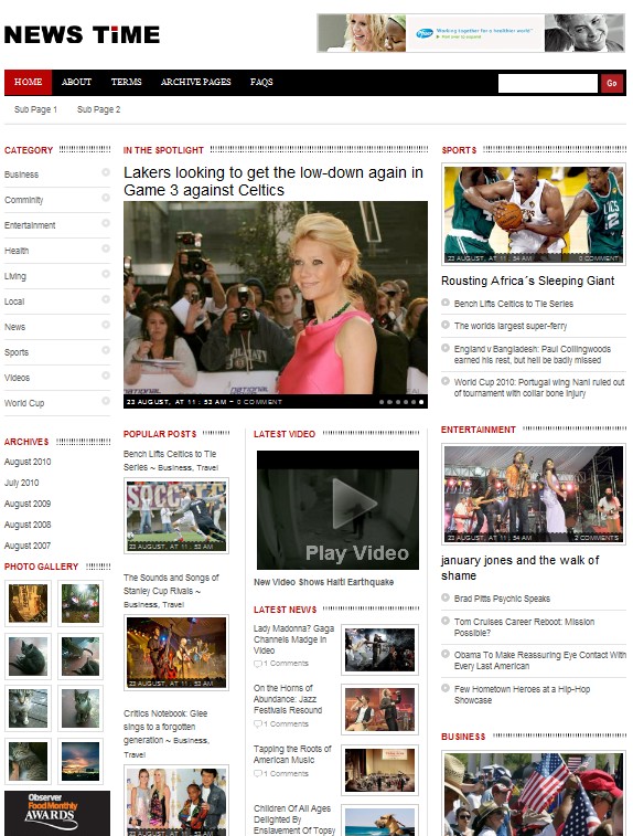 news time wordpress theme