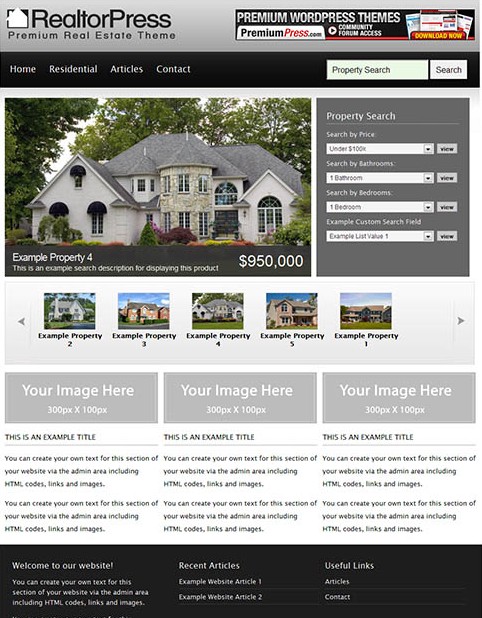 RealtorPress real estate wordpress theme