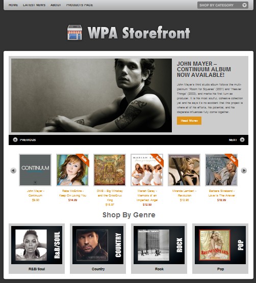 WPA Storefront - The Ultimate WP-E-Commerce Theme