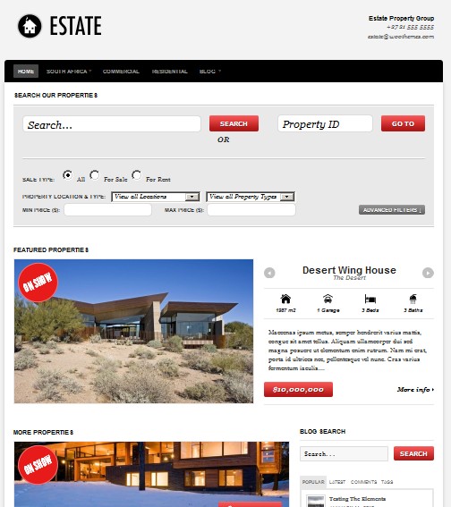 woothemes real estate wordpress theme