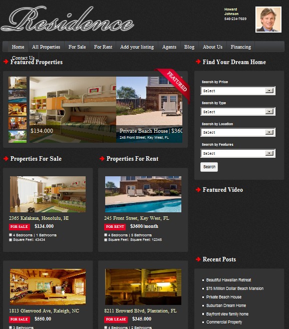 real estate wordpress theme for agents