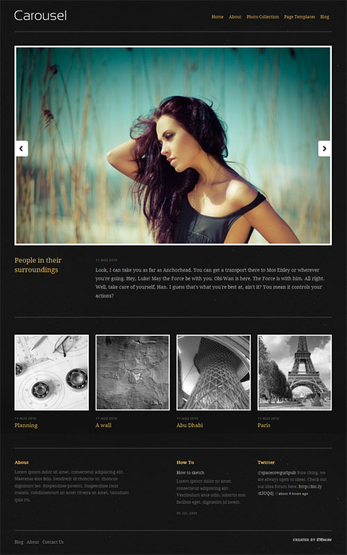 Carousel Photography WordPress Theme