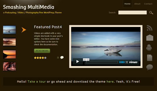 Sm WordPress Theme 64 in 100 Free High Quality WordPress Themes: 2010 Edition